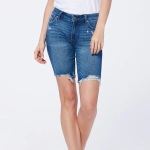 Paige Jax cut off denim shorts distressed size 24